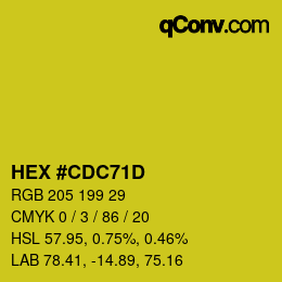 Color code: HEX #CDC71D | qconv.com