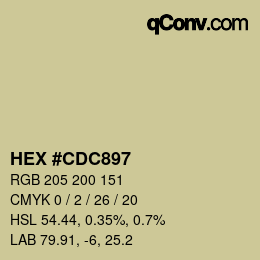 Color code: HEX #CDC897 | qconv.com