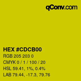 Color code: HEX #CDCB00 | qconv.com