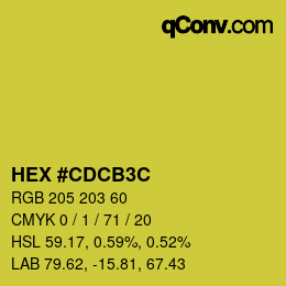 カラーコード: HEX #CDCB3C | qconv.com