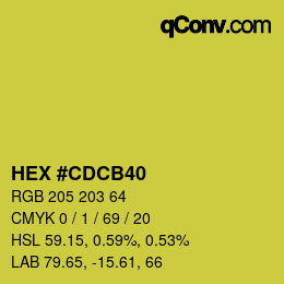 Color code: HEX #CDCB40 | qconv.com