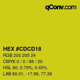 Color code: HEX #CDCD18 | qconv.com