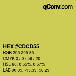 Color code: HEX #CDCD55 | qconv.com