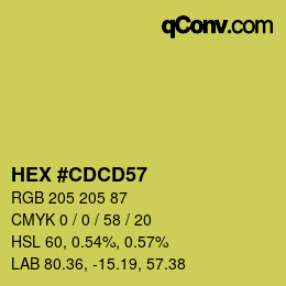 Color code: HEX #CDCD57 | qconv.com