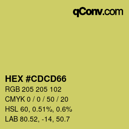 Color code: HEX #CDCD66 | qconv.com