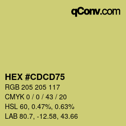 Color code: HEX #CDCD75 | qconv.com