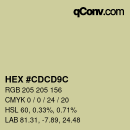 Color code: HEX #CDCD9C | qconv.com