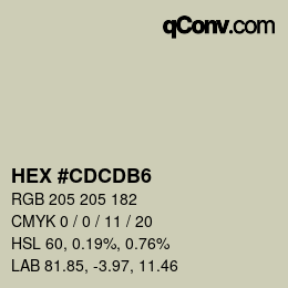 Color code: HEX #CDCDB6 | qconv.com