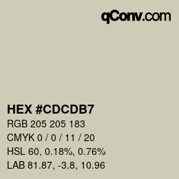 カラーコード: HEX #CDCDB7 | qconv.com