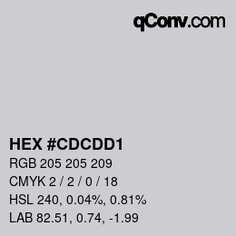 Color code: HEX #CDCDD1 | qconv.com