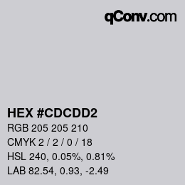 Color code: HEX #CDCDD2 | qconv.com
