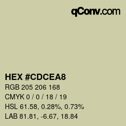 Color code: HEX #CDCEA8 | qconv.com