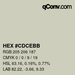 Color code: HEX #CDCEBB | qconv.com