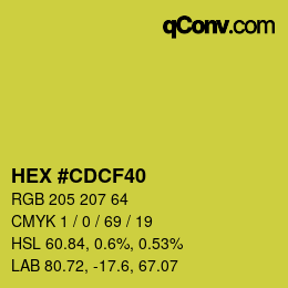 Color code: HEX #CDCF40 | qconv.com