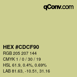 Color code: HEX #CDCF90 | qconv.com