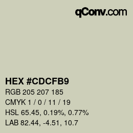 Color code: HEX #CDCFB9 | qconv.com
