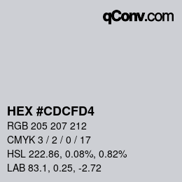 Color code: HEX #CDCFD4 | qconv.com