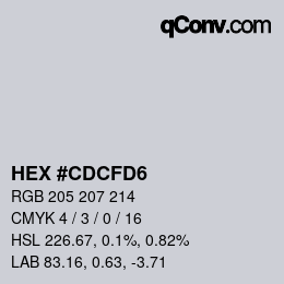 Color code: HEX #CDCFD6 | qconv.com