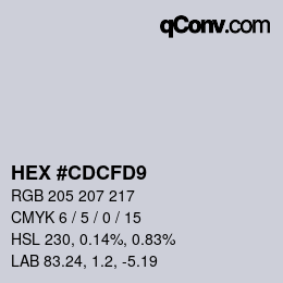 Color code: HEX #CDCFD9 | qconv.com