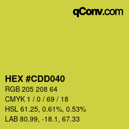 Color code: HEX #CDD040 | qconv.com
