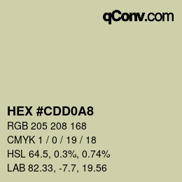 カラーコード: HEX #CDD0A8 | qconv.com