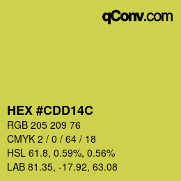 Color code: HEX #CDD14C | qconv.com