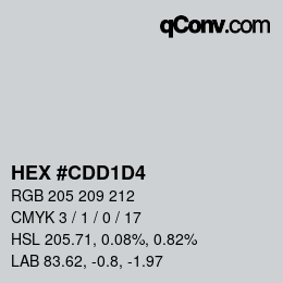 Color code: HEX #CDD1D4 | qconv.com