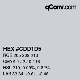 Color code: HEX #CDD1D5 | qconv.com