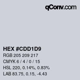 Color code: HEX #CDD1D9 | qconv.com