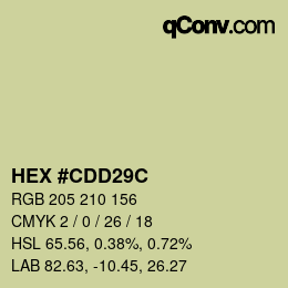 Color code: HEX #CDD29C | qconv.com