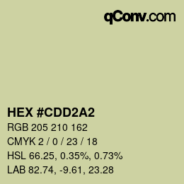 カラーコード: HEX #CDD2A2 | qconv.com
