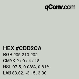 Color code: HEX #CDD2CA | qconv.com