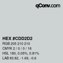 Color code: HEX #CDD2D2 | qconv.com
