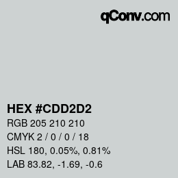 Color code: HEX #CDD2D2 | qconv.com