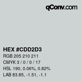 Color code: HEX #CDD2D3 | qconv.com