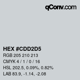 Color code: HEX #CDD2D5 | qconv.com