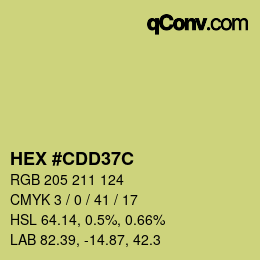 Color code: HEX #CDD37C | qconv.com