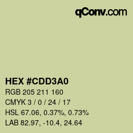 カラーコード: HEX #CDD3A0 | qconv.com