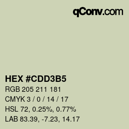 カラーコード: HEX #CDD3B5 | qconv.com