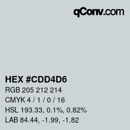 Color code: HEX #CDD4D6 | qconv.com