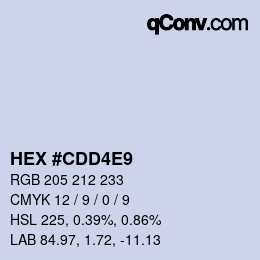 カラーコード: HEX #CDD4E9 | qconv.com