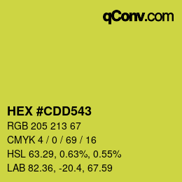 カラーコード: HEX #CDD543 | qconv.com