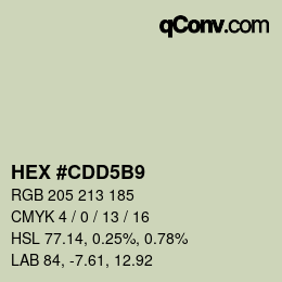 Color code: HEX #CDD5B9 | qconv.com