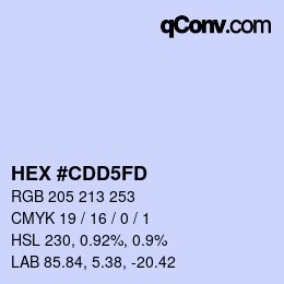 Color code: HEX #CDD5FD | qconv.com