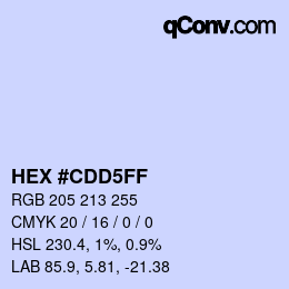Color code: HEX #CDD5FF | qconv.com