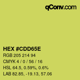Color code: HEX #CDD65E | qconv.com
