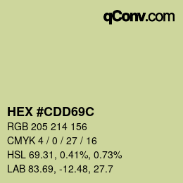 Color code: HEX #CDD69C | qconv.com