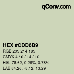 颜色代码: HEX #CDD6B9 | qconv.com