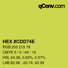 Color code: HEX #CDD74E | qconv.com
