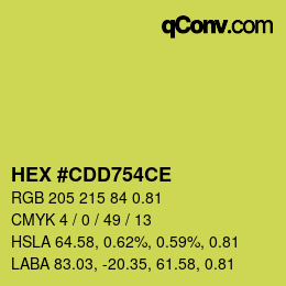 カラーコード: HEX #CDD754CE | qconv.com